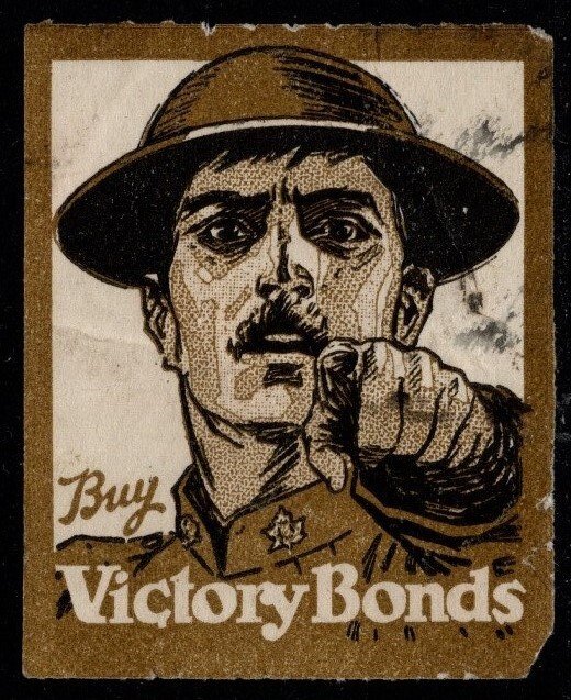 1914 US Poster Stamp World War I Buy Victory Bonds Unused