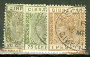 JB: Gibraltar 29-30, 31A, 32-6 used CV $96.80; scan shows only a few