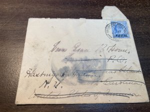 BRITISH OFFICES TURKISH EMPIRE  COVER TO FROGMORE ST. HELENA ISL FWD NY TE9