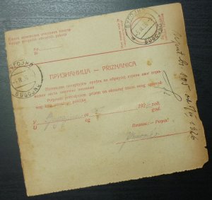 Yugoslavia 1926 Parcel Card from Kreka to Bugojno Bosnia & Herzegovina A6