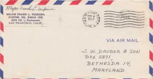 United States Korean War Soldier's Free Mail 1953 U.S. Army Postal Service, A...