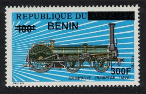 Benin Steam Locomotive Crampton Ovpt 300F 2009 MNH MI#1515