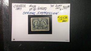 Canada 1897 Jubilee Scott# 58 OG Hinged VF XF