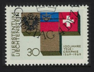 Liechtenstein Centenary of Liechtenstein Telegraph System 1969 CTO SC#461