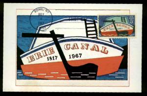 1325 ERIE CANAL FDC ROME, NY COLORANO PRE-SILK MAXIMUM CARD