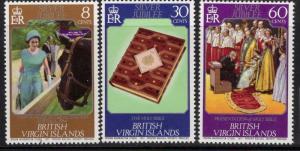 BRITISH VIRGIN ISLANDS SG364/6 1977 SILVER JUBILEE MNH