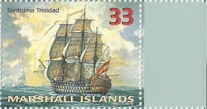 Santisima Trinidad 33¢ Stamp (25-10) Marshall Islands History's/Fighting Ships