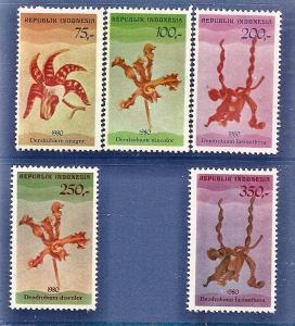 Indonesia 1107-10a-b MNH 1980 Orchids