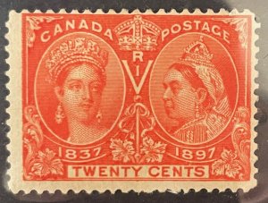 Canada, Scott 59, Mint  LHR, Vertical Crease, Jubilee Issue