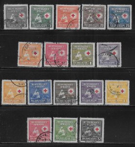 Haiti 361-369, C25-32 Red Cross set Used