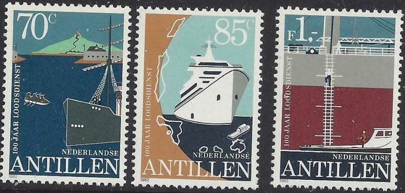 Netherlands Antilles 1982 #472-4 MNH. Ships