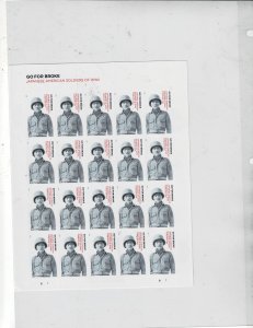 Go for Broke Japanese American Soldiers Forever US Postage Sheet #5593 VF MNH