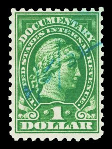 Scott R257 $1.00 Perf 10 Documentary Revenue Used F-VF Cat $45