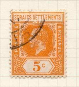 Malaya Straights Settlements 1920s Early Issue Fine Used 5c. 298971