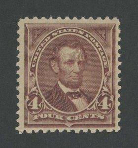 USA 280a - 4 cent Lincoln - Lilac Brown shade - F/VF Mint hinged