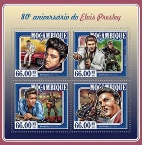 Elvis Presley Rock Pop Music Cinema Mozambique MNH stamp set