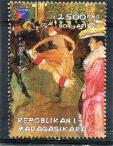 Malagasy 1999 TOULOUSE LAUTREC Moulin Rouge Paintings Stamp Perforated Mint (NH)