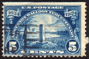 1924, US 5c, Huguenot-Walloon, Used, Sc #616,