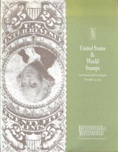 United States & World Stamps, Butterfield 5018Q