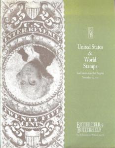 United States & World Stamps, Butterfield 5018Q