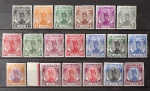 MALAYA 1949-55 TRENGGANU 1c-$1 (part set) 19V Mint M6647