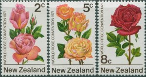 New Zealand 1971 SG967-969 Rose set MNH