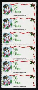 1985 USA CHRISTMAS SEAL (SNOWMAN) ⭐ SHEET OF 36 + LABELS ⭐ MNH-OG