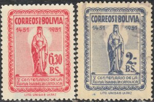 Bolivia  #371-372 Used