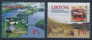 Lithuania 1999 MNH Stamps Scott 628-629 Europa CEPT National Park Amber Minerals