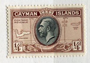 CAYMAN ISLANDS; 1930s early pictorial GV issue Mint hinges shade of 1/4d. value