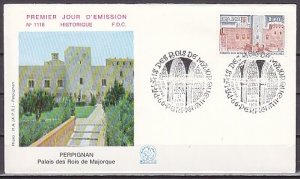 France, Scott cat. 1643. Peripignan Royal Palace issue. First day cover. ^