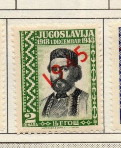 Yugoslavia 1940-43 Early Issue Fine Mint Hinged 2d. Optd 1945 NW-117249