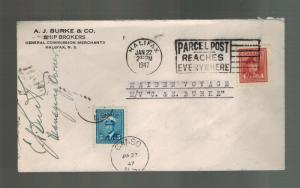 1947 Halifax Canada Cover Ship MS C&E Burke Mail boat Maiden Voyage Signed