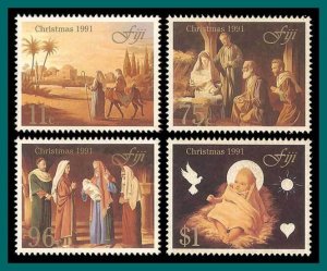 Fiji 1991 Christmas, MNH  #649-652,SG835-SG838