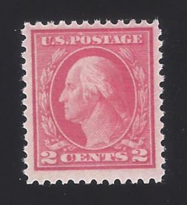 US #461 1915 Pale Carmine Red Wmk 190 Perf 11 Mint OG LH VF SCV $125