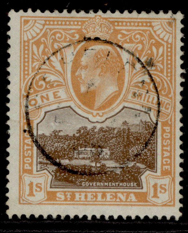 ST. HELENA EDVII SG59, 1s brown & brown-orange, USED. Cat £95. 