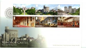 Great Britain 2017 FDC Windsor Caastle Sc 3582-7 Se-tenant strips