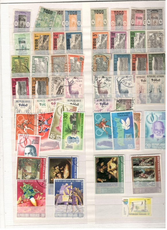 TOGO COLLECTION ON STOCK SHEET MINT/USED