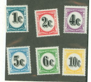 South West Africa #J96-101 Mint (NH)