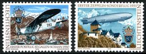 Liechtenstein 663-664, MNH. EUROPA CEPT. Mail Plane, Zeppelin, 1979