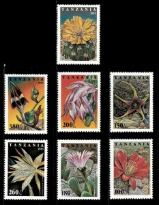 Tanzania 1995 - Cactus Flowers - Set of 7v - Scott 1388-94 - MNH