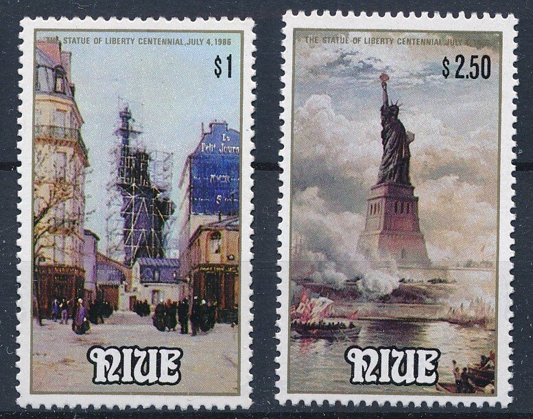 [BIN173] Niue 1986 Statue of Liberty good set of stamps very fine MNH