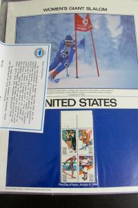 World 1984 Olympic Games Philatelic Stamp Panels Collection