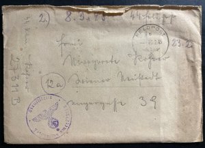 1945 Germany Waffen SS 10Th Panzer Division Frundsberg Feldpost Cover Letter H