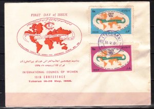 IRAN PERSIA STAMPS. FD COVER WOMEN CONFERENCE, 1966