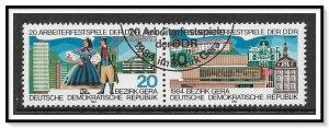 Germany DDR #2418-2419 Workers' Festival Pair CTOH