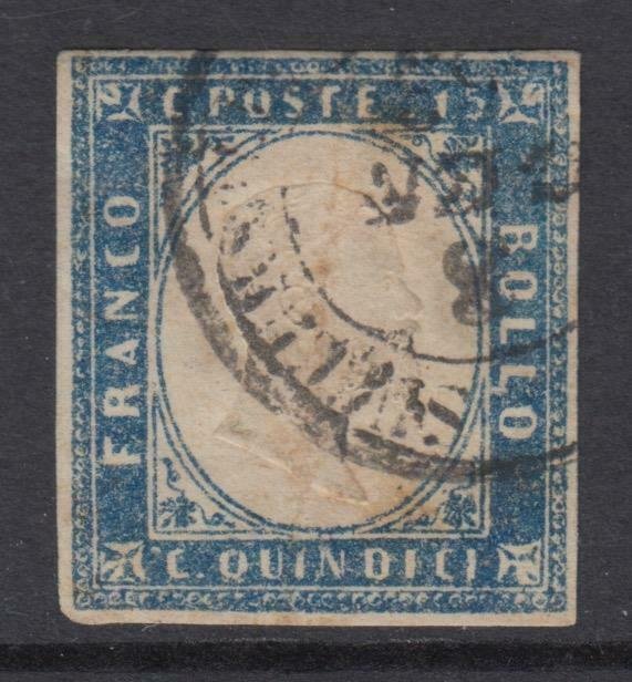 Italy - 1862 Sass. n.11e greyish blu (grigio azzurro) cv 1200$  very fine used