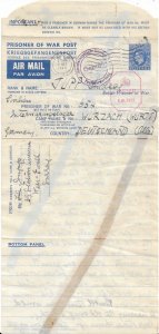 London, GB to Channel Island Civilian at Ilag V-Z in Wurzach 1944 (C5315)