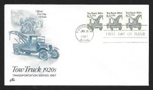 UNITED STATES FDC 8.5¢ Tow Truck PNC #1 1987 ArtCraft