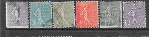 France #142-148  Sower (U) CV$7.25